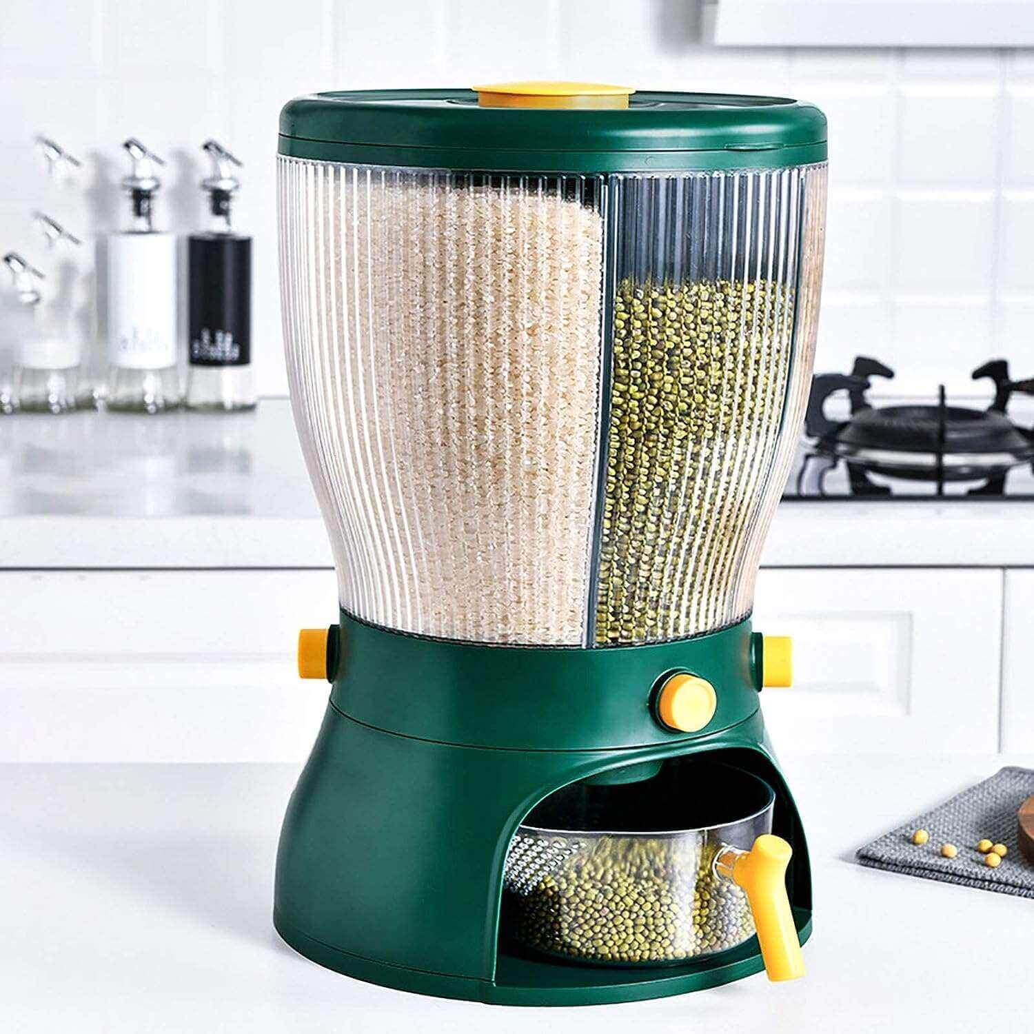 kitchen multipurpose sealed grain rice dispenser