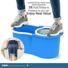 ENYAA Magic Spin Mop and Bucket Set - Blue | Home Cleaning Product - ENYAA