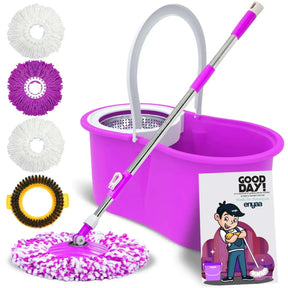 ENYAA Magic Spin Mop and Bucket Set - Purple | Home Cleaning Product - ENYAA