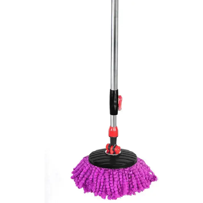 enyaa Spin Mop Durable Stainless Steel Replacement handle + 2 Spare Microfiber Mop Heads - ENYAA